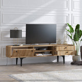 Comodă TV Alessa, Stejar, 180x35x47 cm