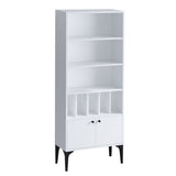Bibliotecă Spica, Alb, 60x30x175 cm