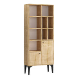 Bibliotecă Castor, Stejar safir, 60x30x175 cm