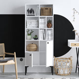 Bibliotecă Regulus, Alb, 60x30x175 cm
