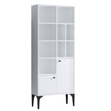 Bibliotecă Regulus, Alb, 60x30x175 cm