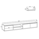 Comodă TV Alcor, Alb, 40x15x12 cm