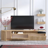 Comoda Tv Alika cu 3 usi, Stejar, 180 x 45 x 35 cm