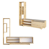 Comodă TV Larissa, Stejar safir, 177x30x158 cm