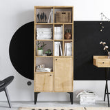 Bibliotecă Castor, Stejar safir, 60x30x175 cm
