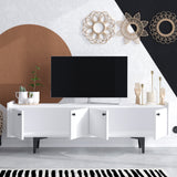 Comodă TV Atlas, Alb, 150x40x57 cm