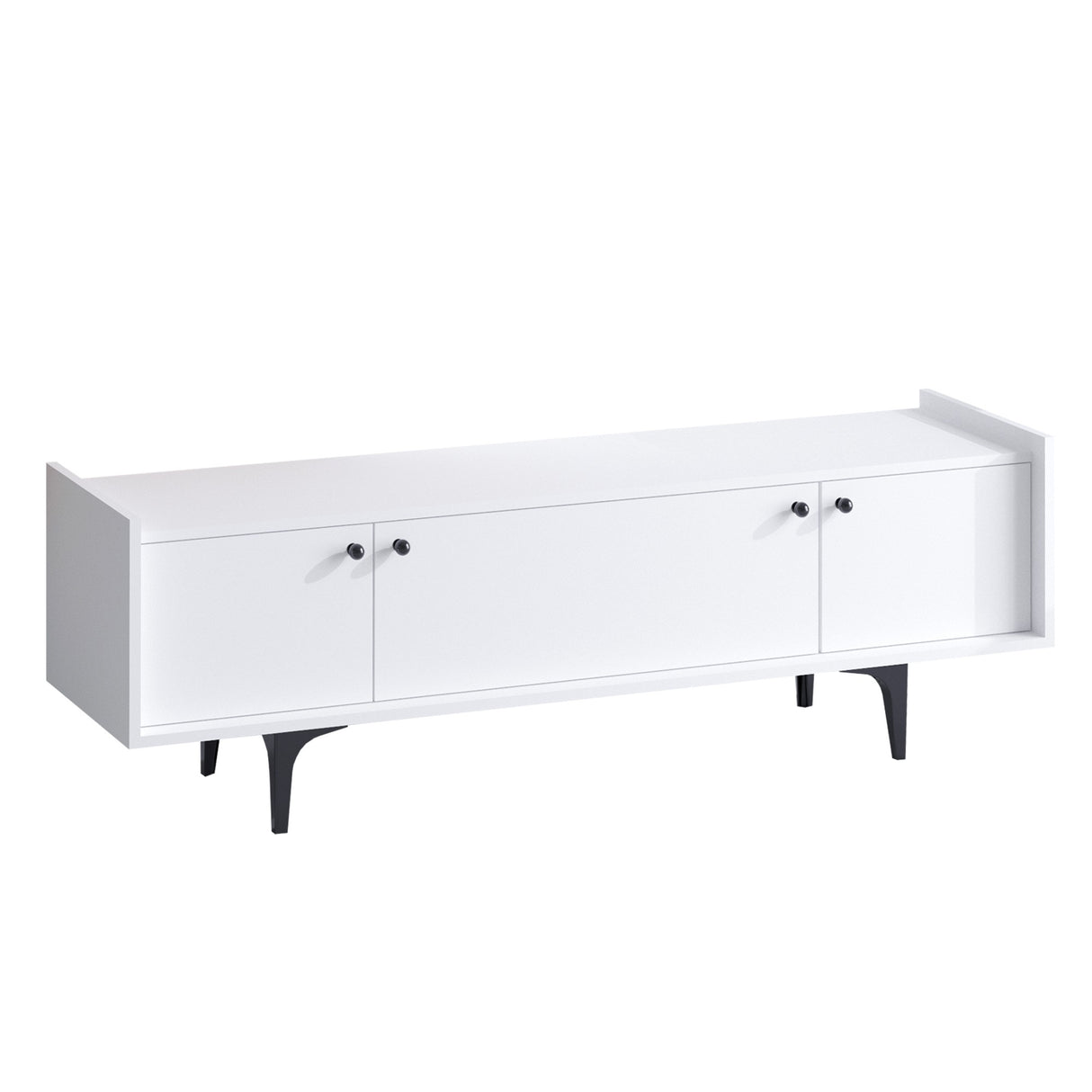 Comodă TV Atlas, Alb, 150x40x57 cm