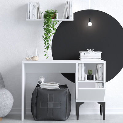 Birou Rish, Alb, 74x45x100 cm, SKU 393MRD1296, imagine 2