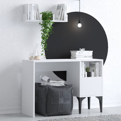 Birou Rish, Alb, 74x45x100 cm, SKU 393MRD1296, imagine 3