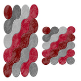 Covoraș de baie 2 bucăți 21011715Kz, Roșu, 60x100 cm
