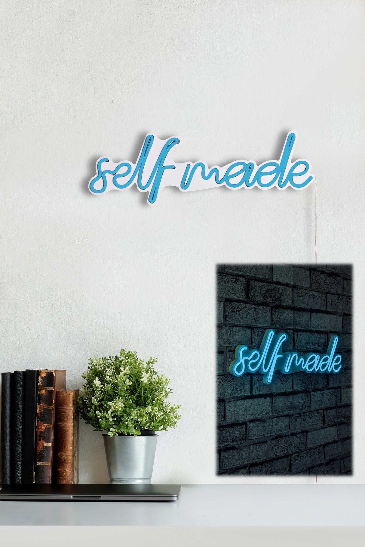 Lampă neon Self Made, Diverse culori, 48x16x2 cm - Albastru | SKU: 395NGR1714 | Lampă neon Self Made, 48x16x2 cm, varianta Albastru, produs pentru amenajarea locuinței, disponibil online în România la CasaMob