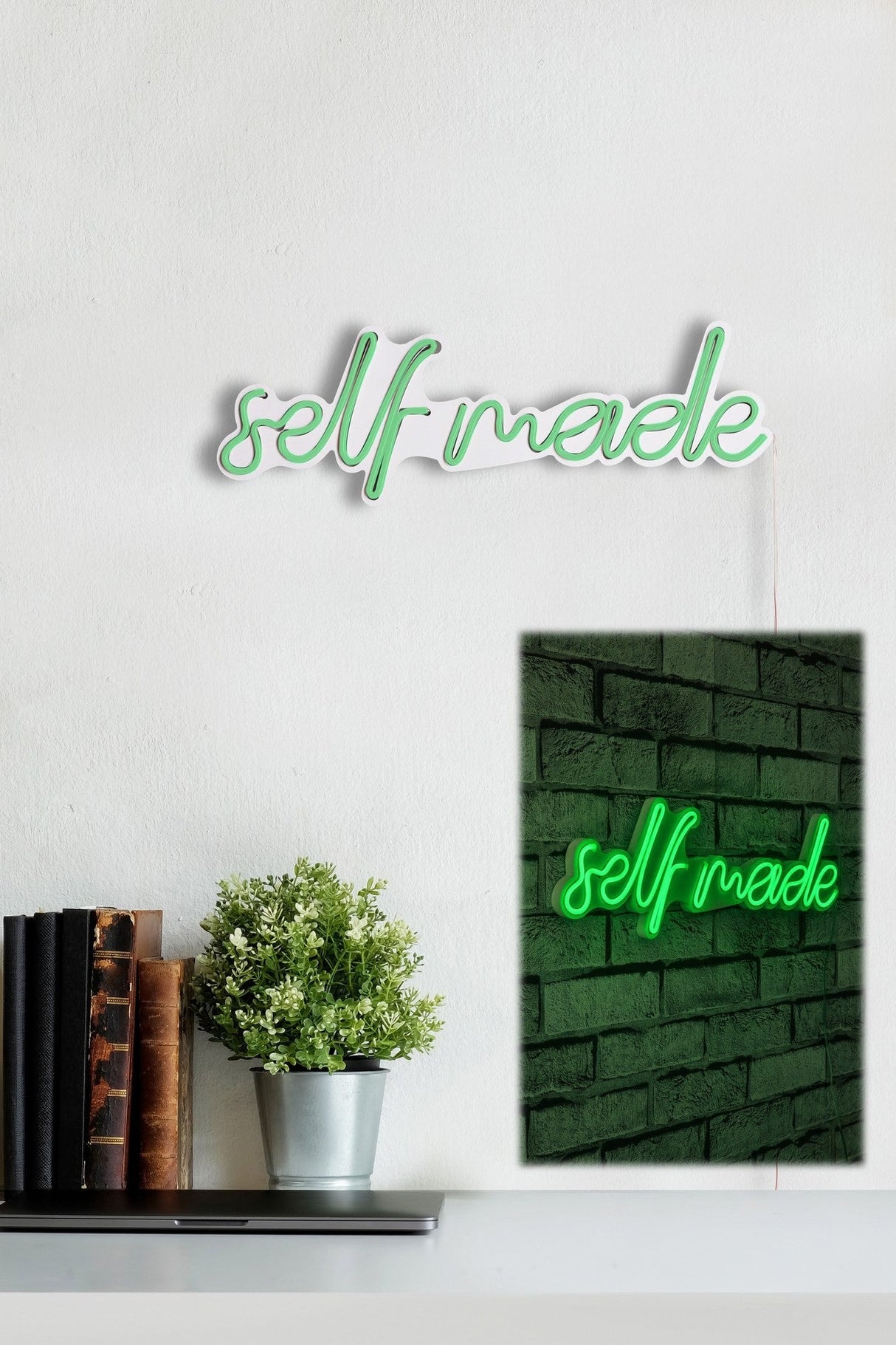 Lampă neon Self Made, Diverse culori, 48x16x2 cm - Verde | SKU: 395NGR1715 | Lampă neon Self Made, 48x16x2 cm, varianta Verde, produs pentru amenajarea locuinței, disponibil online în România la CasaMob