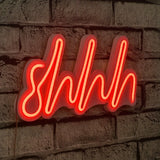 Lampă neon Shhh, Diverse culori, 34x17x2 cm - Roșu | SKU: 395NGR1723 | Lampă neon Shhh, 34x17x2 cm, varianta Roșu, produs pentru amenajarea locuinței, disponibil online în România la CasaMob