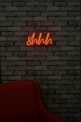 Lampă neon Shhh, Diverse culori, 34x17x2 cm - Roșu | SKU: 395NGR1723 | Lampă neon Shhh, 34x17x2 cm, varianta Roșu, produs pentru amenajarea locuinței, disponibil online în România la CasaMob