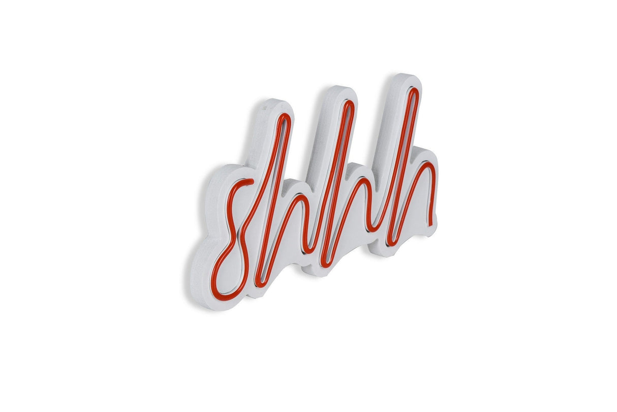 Lampă neon Shhh, Diverse culori, 34x17x2 cm - Roșu | SKU: 395NGR1723 | Lampă neon Shhh, 34x17x2 cm, varianta Roșu, produs pentru amenajarea locuinței, disponibil online în România la CasaMob