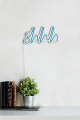 Lampă neon Shhh, Diverse culori, 34x17x2 cm - Albastru | SKU: 395NGR1724 | Lampă neon Shhh, 34x17x2 cm, varianta Albastru, produs pentru amenajarea locuinței, disponibil online în România la CasaMob