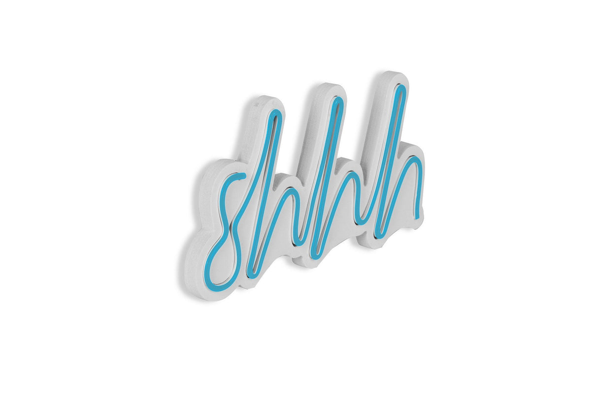Lampă neon Shhh, Diverse culori, 34x17x2 cm - Albastru | SKU: 395NGR1724 | Lampă neon Shhh, 34x17x2 cm, varianta Albastru, produs pentru amenajarea locuinței, disponibil online în România la CasaMob