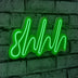 Verde | SKU: 395NGR1725 | Lampă neon Shhh, 34x17x2 cm, varianta Verde, produs pentru amenajarea locuinței, disponibil online în România la CasaMob