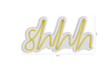 Lampă neon Shhh, Diverse culori, 34x17x2 cm - Galben | SKU: 395NGR1726 | Lampă neon Shhh, 34x17x2 cm, varianta Galben, produs pentru amenajarea locuinței, disponibil online în România la CasaMob