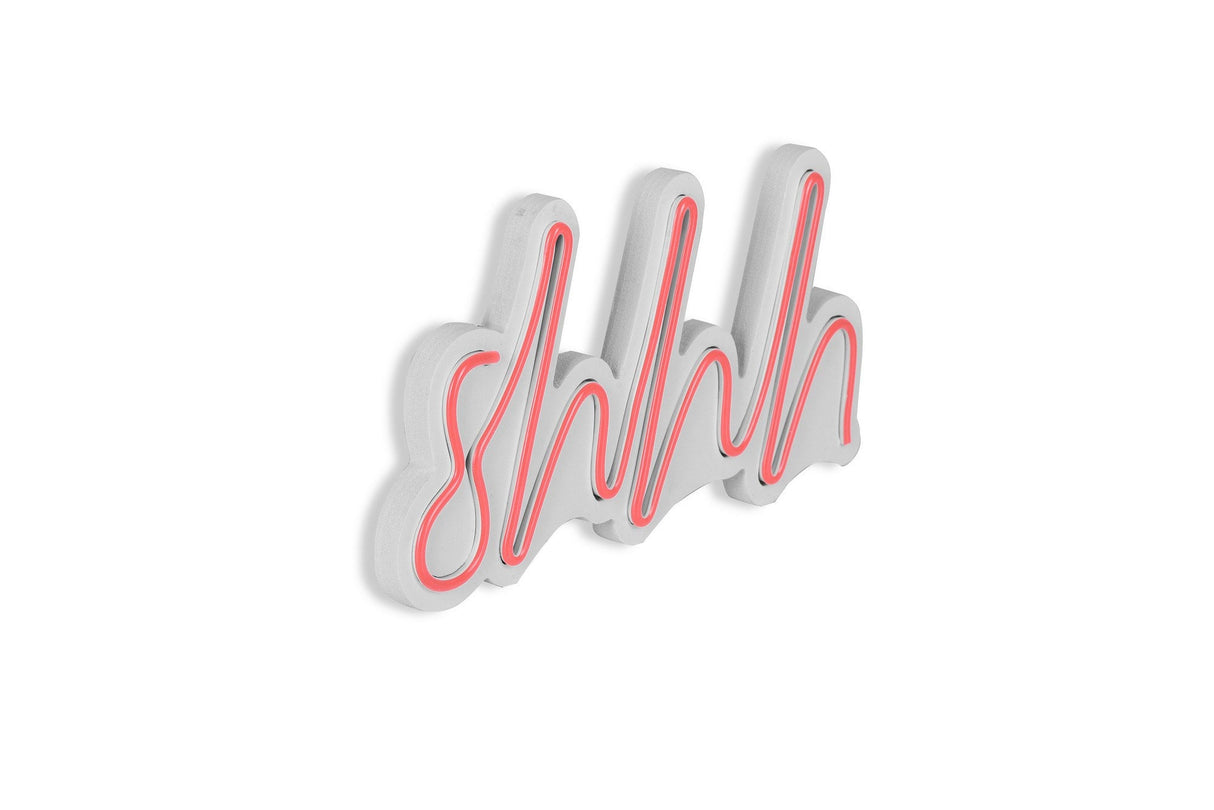 Lampă neon Shhh, Diverse culori, 34x17x2 cm - Roz | SKU: 395NGR1727 | Lampă neon Shhh, 34x17x2 cm, varianta Roz, produs pentru amenajarea locuinței, disponibil online în România la CasaMob