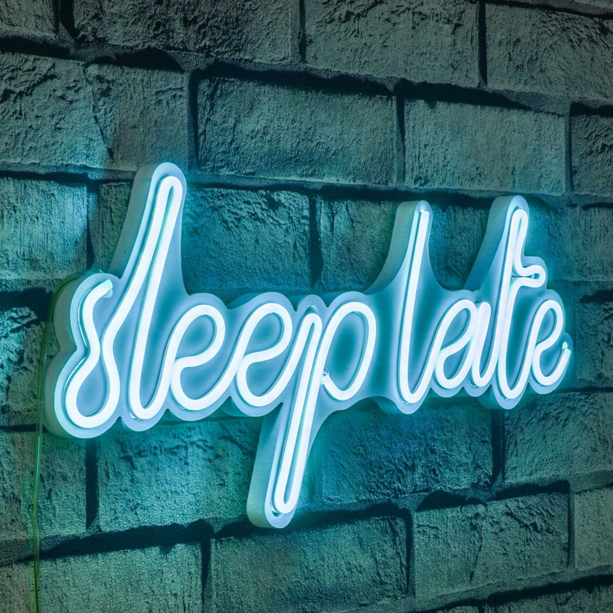 Lampă neon Sleep Late, Diverse culori, 46x20x2 cm - Albastru | SKU: 395NGR1729 | Lampă neon Sleep Late, 46x20x2 cm, varianta Albastru, produs pentru amenajarea locuinței, disponibil online în România la CasaMob