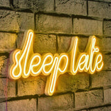 Lampă neon Sleep Late, Diverse culori, 46x20x2 cm - Galben | SKU: 395NGR1731 | Lampă neon Sleep Late, 46x20x2 cm, varianta Galben, produs pentru amenajarea locuinței, disponibil online în România la CasaMob