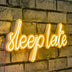 Galben | SKU: 395NGR1731 | Lampă neon Sleep Late, 46x20x2 cm, varianta Galben, produs pentru amenajarea locuinței, disponibil online în România la CasaMob