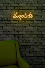 Lampă neon Sleep Late, Diverse culori, 46x20x2 cm - Galben | SKU: 395NGR1731 | Lampă neon Sleep Late, 46x20x2 cm, varianta Galben, produs pentru amenajarea locuinței, disponibil online în România la CasaMob
