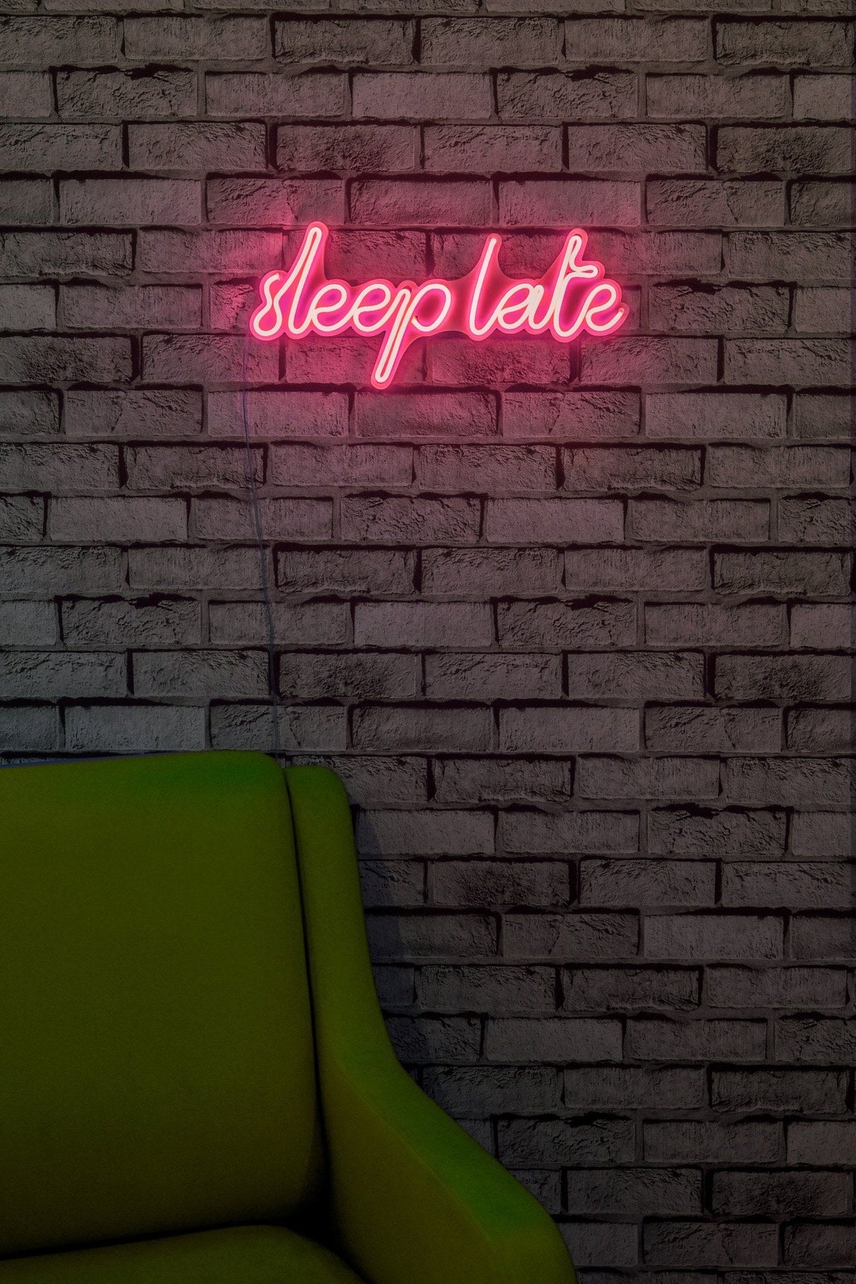 Lampă neon Sleep Late, Diverse culori, 46x20x2 cm - Roz | SKU: 395NGR1732 | Lampă neon Sleep Late, 46x20x2 cm, varianta Roz, produs pentru amenajarea locuinței, disponibil online în România la CasaMob