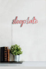 Lampă neon Sleep Late, Diverse culori, 46x20x2 cm - Roz | SKU: 395NGR1732 | Lampă neon Sleep Late, 46x20x2 cm, varianta Roz, produs pentru amenajarea locuinței, disponibil online în România la CasaMob