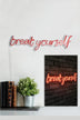 Roșu | SKU: 395NGR1742 | Lampă neon Treat Yourself, 71x20x2 cm, varianta Roșu, produs pentru amenajarea locuinței, disponibil online în România la CasaMob