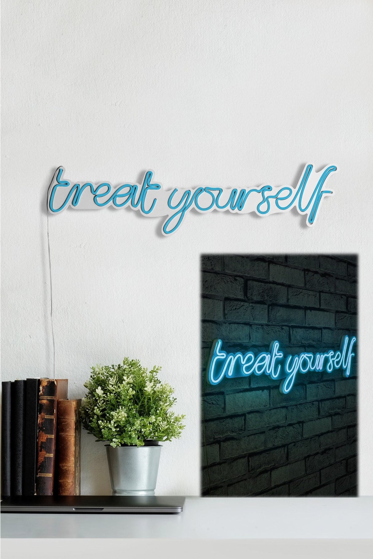 Lampă neon Treat Yourself, Diverse culori, 71x20x2 cm - Albastru | SKU: 395NGR1743 | Lampă neon Treat Yourself, 71x20x2 cm, varianta Albastru, produs pentru amenajarea locuinței, disponibil online în România la CasaMob