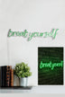 Verde | SKU: 395NGR1744 | Lampă neon Treat Yourself, 71x20x2 cm, varianta Verde, produs pentru amenajarea locuinței, disponibil online în România la CasaMob
