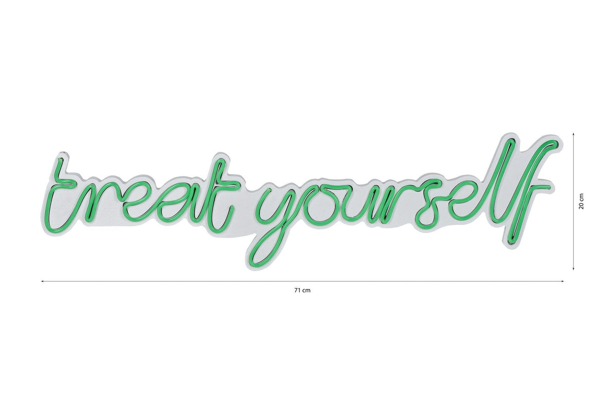Lampă neon Treat Yourself, Diverse culori, 71x20x2 cm - Verde | SKU: 395NGR1744 | Lampă neon Treat Yourself, 71x20x2 cm, varianta Verde, produs pentru amenajarea locuinței, disponibil online în România la CasaMob