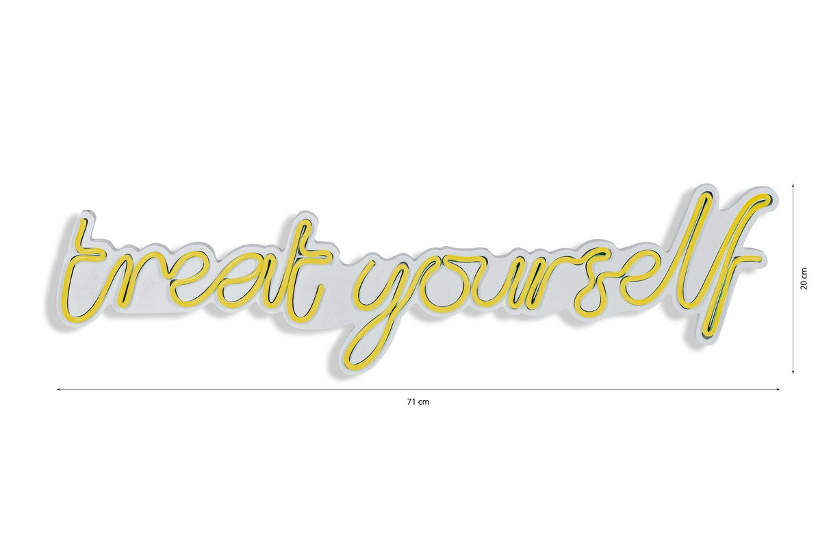 Lampă neon Treat Yourself, Diverse culori, 71x20x2 cm - Galben | SKU: 395NGR1745 | Lampă neon Treat Yourself, 71x20x2 cm, varianta Galben, produs pentru amenajarea locuinței, disponibil online în România la CasaMob