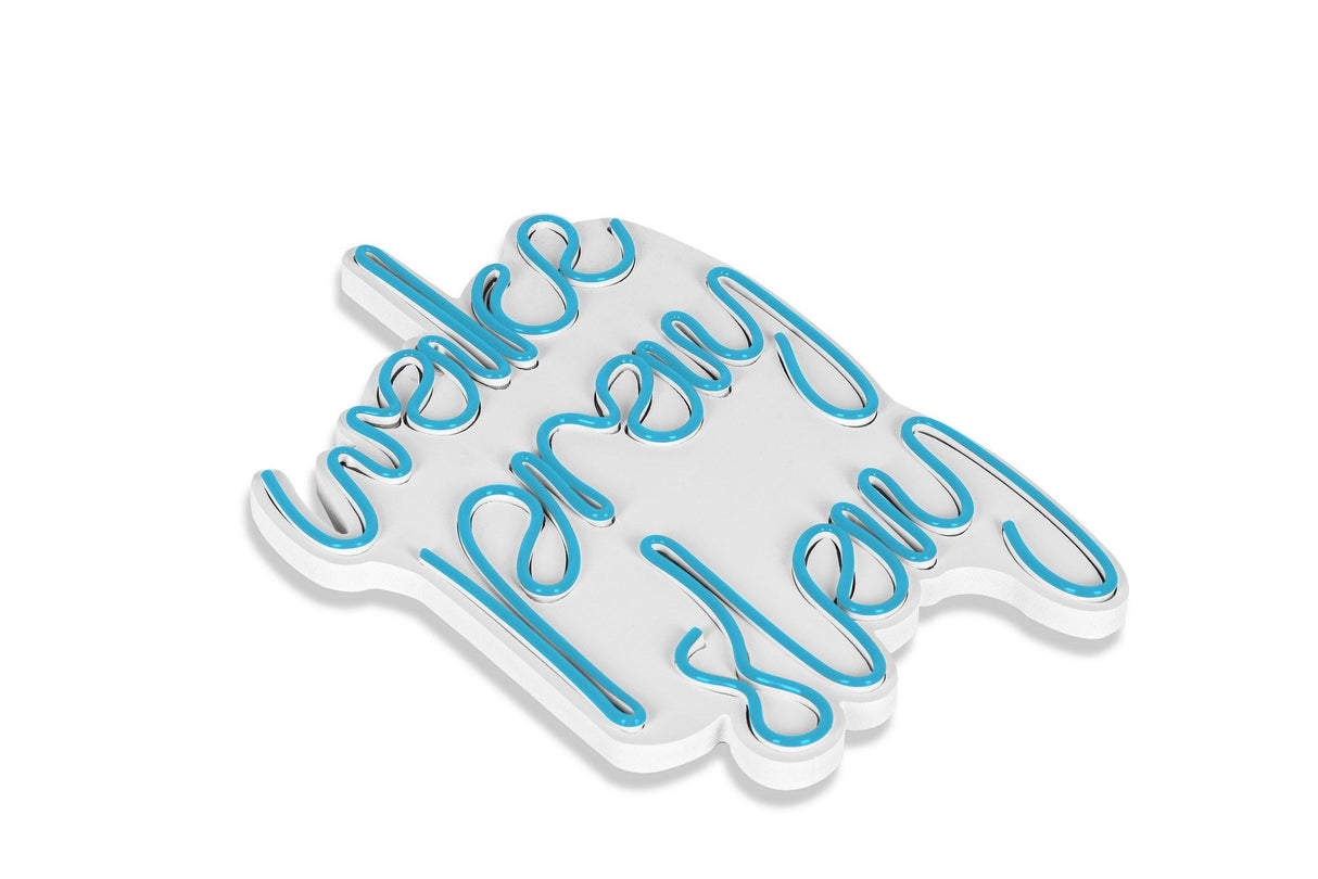 Lampă neon Wake Pray Slay, Diverse culori, 26x38x2 cm - Albastru | SKU: 395NGR1748 | Lampă neon Wake Pray Slay, 26x38x2 cm, varianta Albastru, produs pentru amenajarea locuinței, disponibil online în România la CasaMob