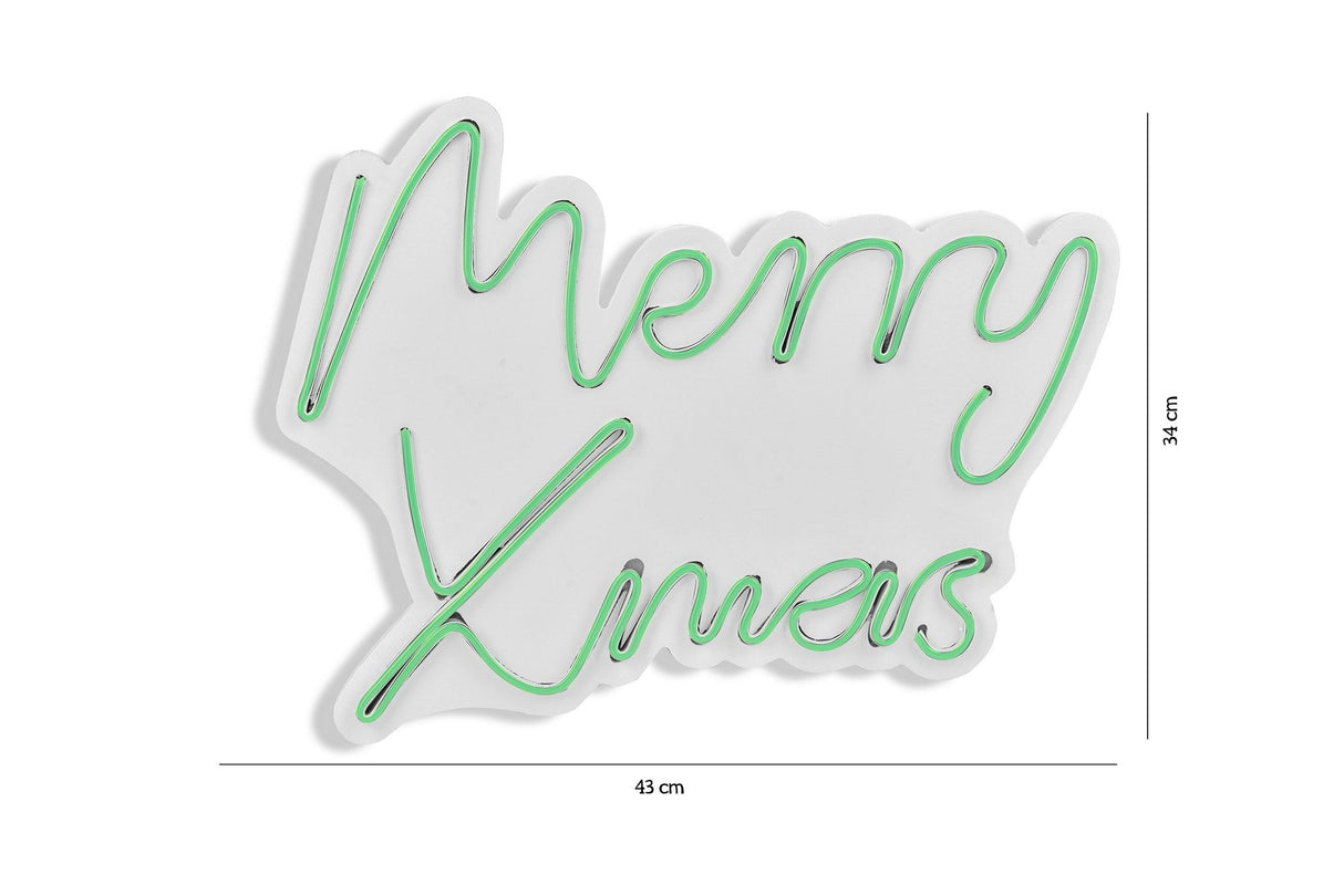 Lampă neon Merry Christmas, Diverse culori, 43x33x2 cm - Verde | SKU: 395NGR1950 | Lampă neon Merry Christmas, 43x33x2 cm, varianta Verde, produs pentru amenajarea locuinței, disponibil online în România la CasaMob