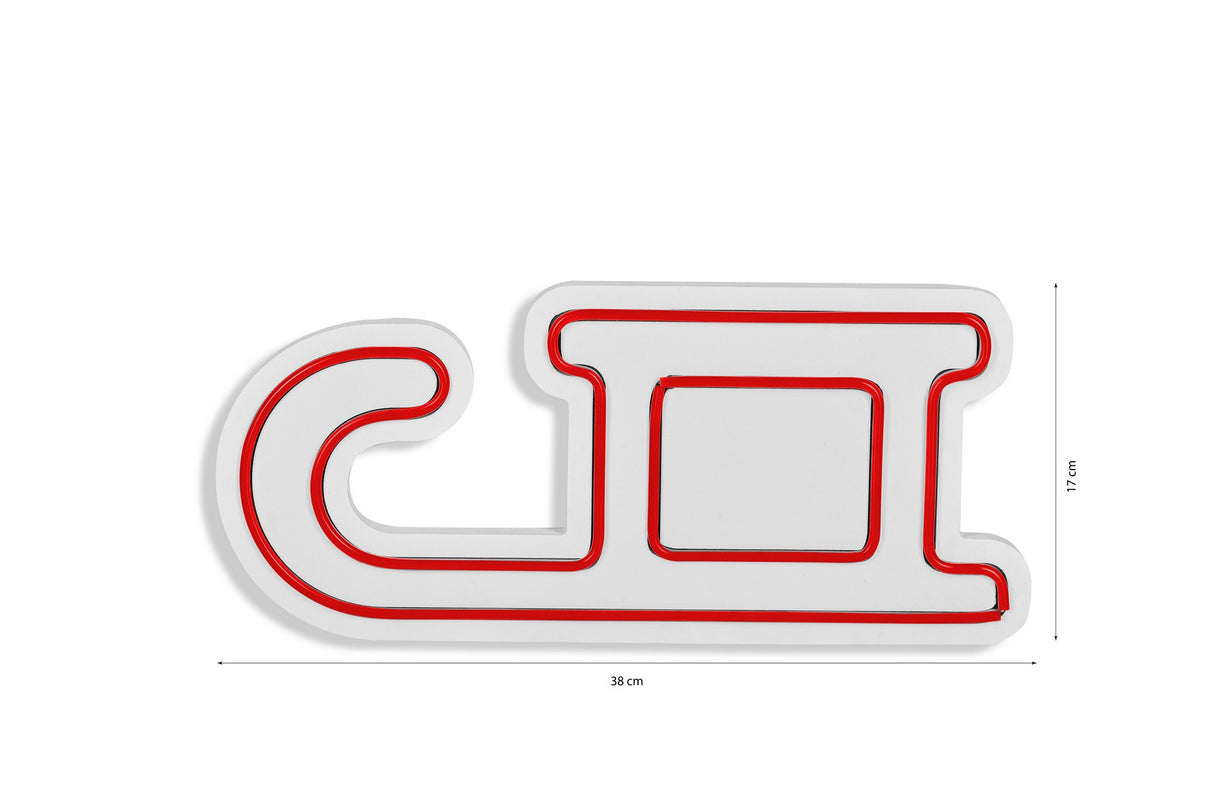 Lampă neon Sled, Diverse culori, 38x17x2 cm - Roșu | SKU: 395NGR1953 | Lampă neon Sled, 38x17x2 cm, varianta Roșu, produs pentru amenajarea locuinței, disponibil online în România la CasaMob