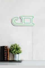 Lampă neon Sled, Diverse culori, 38x17x2 cm - Verde | SKU: 395NGR1955 | Lampă neon Sled, 38x17x2 cm, varianta Verde, produs pentru amenajarea locuinței, disponibil online în România la CasaMob