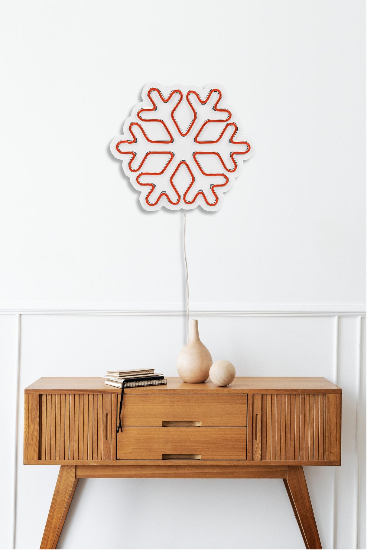 Lampă neon Snowflake, Diverse culori, 30x26x2 cm - Roșu | SKU: 395NGR1958 | Lampă neon Snowflake, 30x26x2 cm, varianta Roșu, produs pentru amenajarea locuinței, disponibil online în România la CasaMob