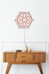 Lampă neon Snowflake, Diverse culori, 30x26x2 cm - Roșu | SKU: 395NGR1958 | Lampă neon Snowflake, 30x26x2 cm, varianta Roșu, produs pentru amenajarea locuinței, disponibil online în România la CasaMob