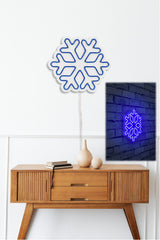 Lampă neon Snowflake, Diverse culori, 30x26x2 cm - Albastru | SKU: 395NGR1959 | Lampă neon Snowflake, 30x26x2 cm, varianta Albastru, produs pentru amenajarea locuinței, disponibil online în România la CasaMob