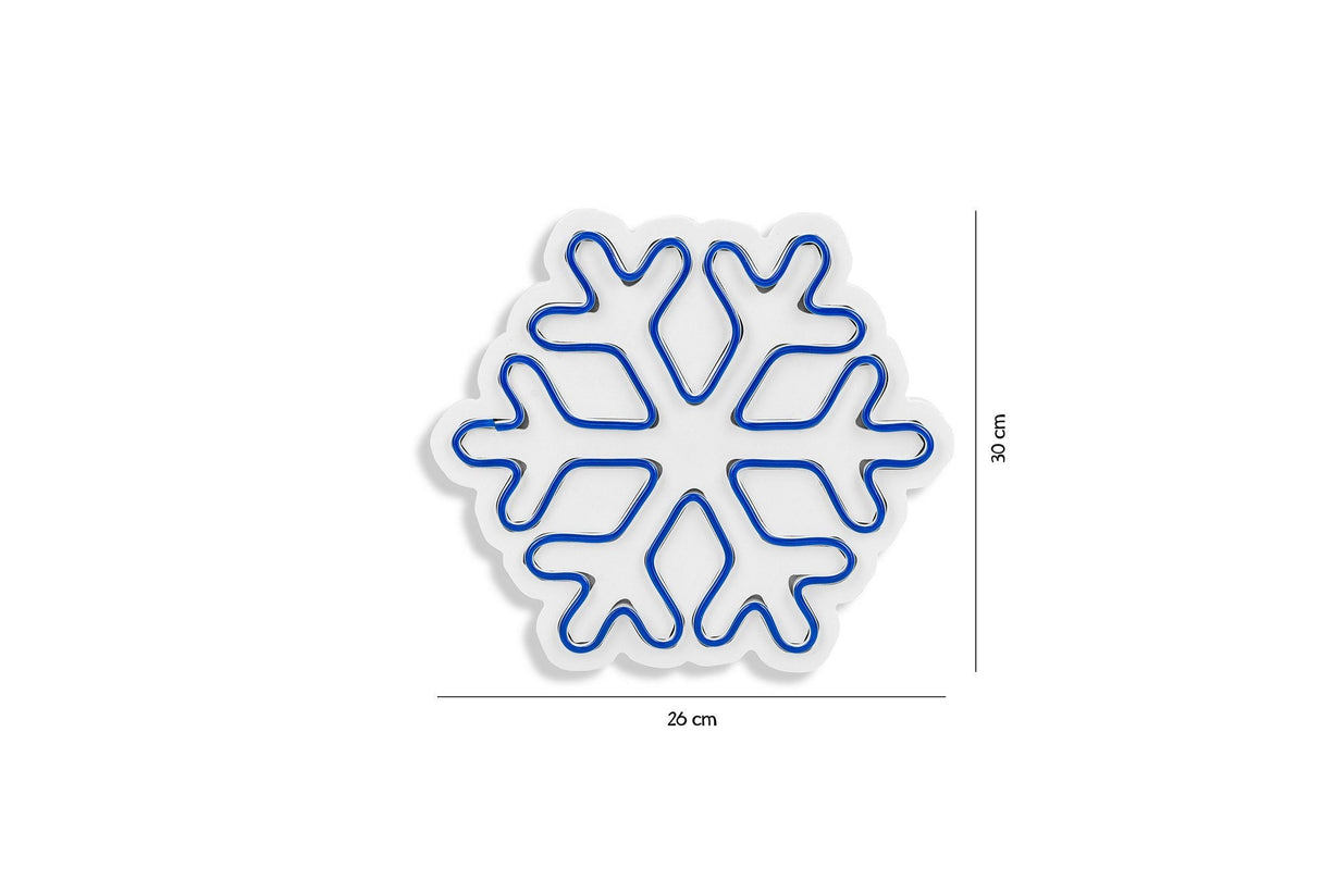 Lampă neon Snowflake, Diverse culori, 30x26x2 cm - Albastru | SKU: 395NGR1959 | Lampă neon Snowflake, 30x26x2 cm, varianta Albastru, produs pentru amenajarea locuinței, disponibil online în România la CasaMob