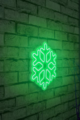 Lampă neon Snowflake, Diverse culori, 30x26x2 cm - Verde | SKU: 395NGR1960 | Lampă neon Snowflake, 30x26x2 cm, varianta Verde, produs pentru amenajarea locuinței, disponibil online în România la CasaMob