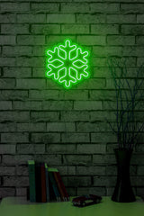 Lampă neon Snowflake, Diverse culori, 30x26x2 cm - Verde | SKU: 395NGR1960 | Lampă neon Snowflake, 30x26x2 cm, varianta Verde, produs pentru amenajarea locuinței, disponibil online în România la CasaMob