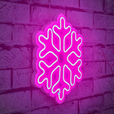 Lampă neon Snowflake, Diverse culori, 30x26x2 cm - Roz | SKU: 395NGR1962 | Lampă neon Snowflake, 30x26x2 cm, varianta Roz, produs pentru amenajarea locuinței, disponibil online în România la CasaMob