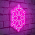 Roz | SKU: 395NGR1962 | Lampă neon Snowflake, 30x26x2 cm, varianta Roz, produs pentru amenajarea locuinței, disponibil online în România la CasaMob