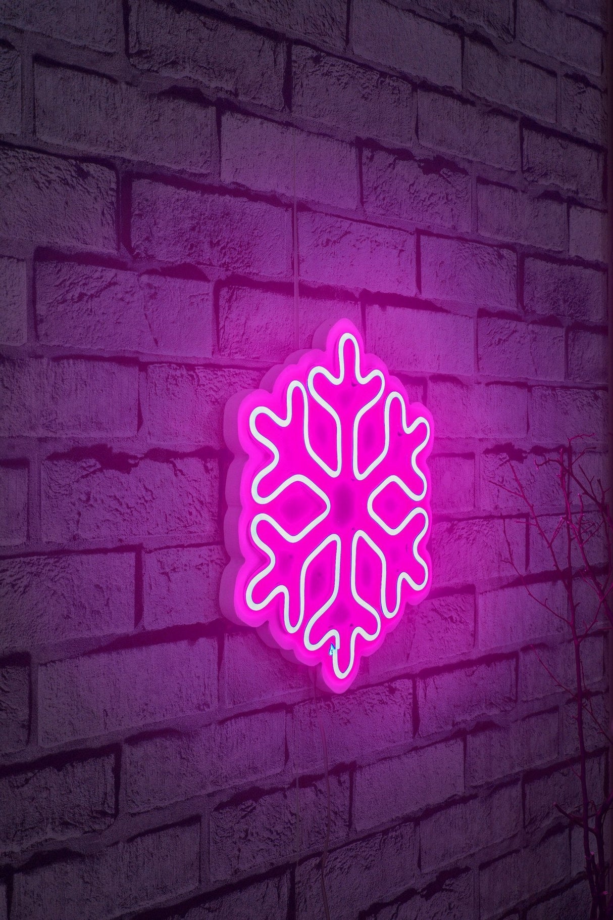 Lampă neon Snowflake, Diverse culori, 30x26x2 cm - Roz | SKU: 395NGR1962 | Lampă neon Snowflake, 30x26x2 cm, varianta Roz, produs pentru amenajarea locuinței, disponibil online în România la CasaMob