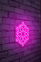 Lampă neon Snowflake, Diverse culori, 30x26x2 cm - Roz | SKU: 395NGR1962 | Lampă neon Snowflake, 30x26x2 cm, varianta Roz, produs pentru amenajarea locuinței, disponibil online în România la CasaMob