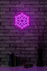 Lampă neon Snowflake, Diverse culori, 30x26x2 cm - Roz | SKU: 395NGR1962 | Lampă neon Snowflake, 30x26x2 cm, varianta Roz, produs pentru amenajarea locuinței, disponibil online în România la CasaMob